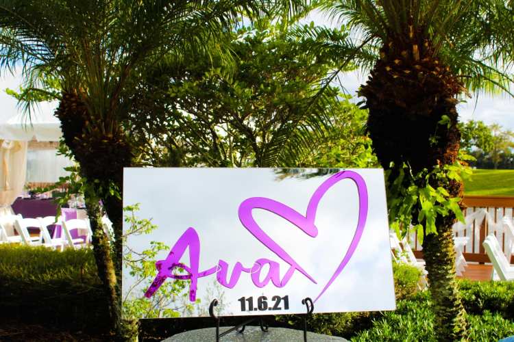 Customized sign for Bat Mitzvah